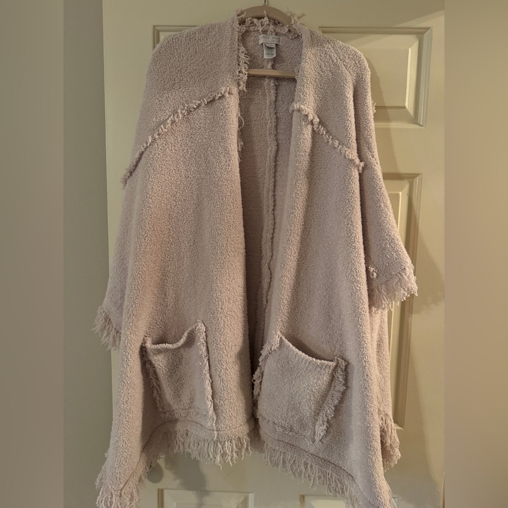 Barefoot Dreams CozyChic Fringe Poncho One. Size